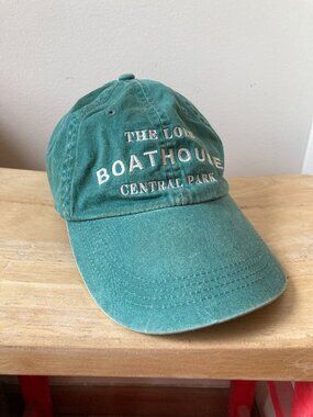 Vintage 90s Central Park Loeb Boathouse NYC Embroidered Dad Hat y2k Preppy